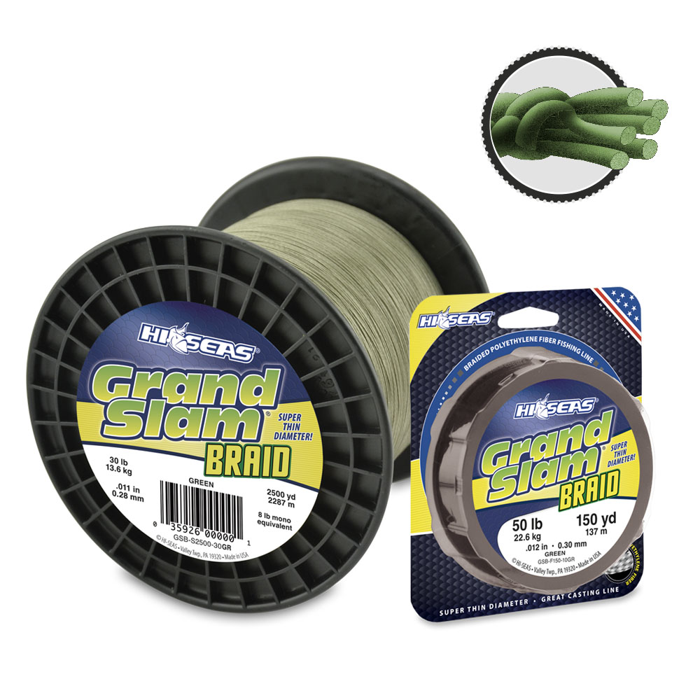 braided fishing line made in usa FINS XS Big Game 8-Strand, Blue, 10 lb, 150 Yards BRAID ONE SHOT SOLID 8X