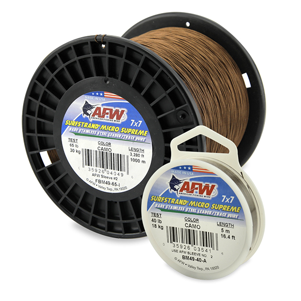 AFW SURFSTRAND Stainless Steel Leader Wire 40lb Test 30' #B040-0 FREE USA  SHIP!