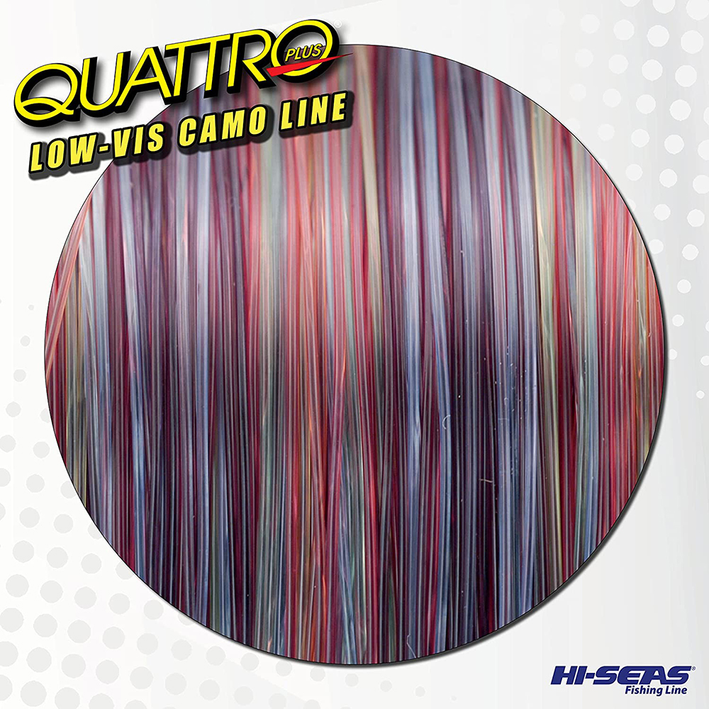 Quattro Mono Line, 20 lb (9.0 kg) test, .018 in (0.45 mm) dia, 4-Color  Camo, 2600 yd (2377 m)