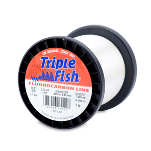Triple Fish Mono Line, 80 lb (36.2 kg) test, .035 in (0.90 mm) dia, Pink, 1  lb (0.45 kg) Spool, 660 yd (604 m)