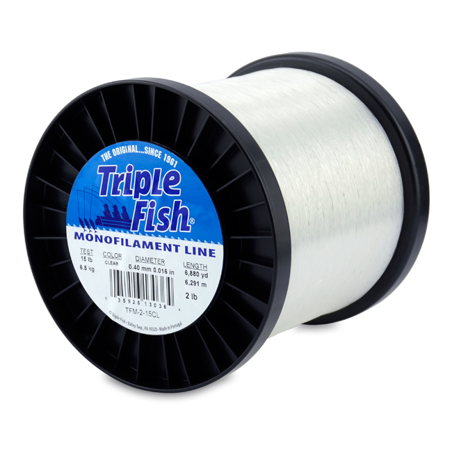Triple Fish Mono Line, 15 lb (6.8 kg) test, .016 in (0.40 mm) dia