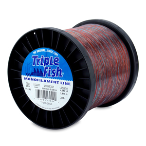 Triple Fish 100% Fluorocarbon Leader, 40 lb / 18.1 kg test, 0.025 in / 0.64  mm dia, Clear, 50 yd / 46 m