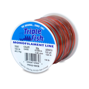 Triple Fish Monofilament Line, 100 lb / 45.3 kg Test.039 in / 1.00 mm Dia,  Pink, 1 lb / 0.45 kg Spool, 535 yd, (TFM-1-100PK) : : Sports,  Fitness & Outdoors