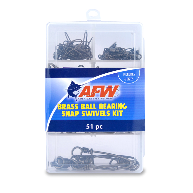 AFW - Stainless Steel Ball Bearing - Brass Dual Snap Swivels - Black 