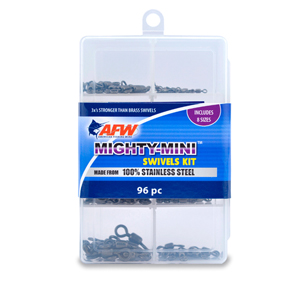 Size 5 AFW MIGHTY-MINI Stainless Steel Snap Swivels 50 Pack 120lb #FTSS120B/50 